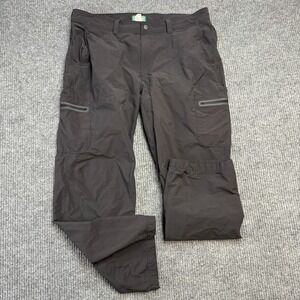 LL Bean Pants Men 38x32 (37x30) Black Cresta Water Resistant Hiking Travel Cargo